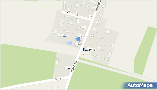 Starzyna, Starzyna, 30, mapa Starzyna