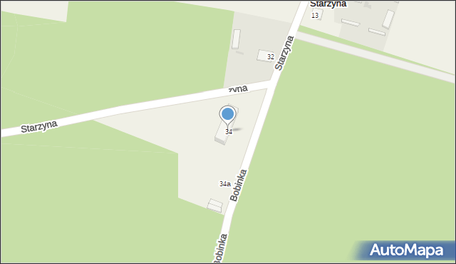 Starzyna, Starzyna, 34, mapa Starzyna