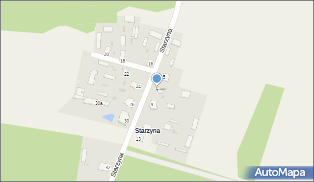 Starzyna, Starzyna, 7, mapa Starzyna