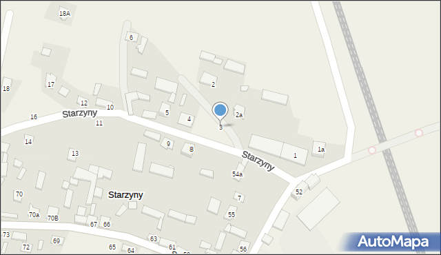 Starzyny, Starzyny, 3, mapa Starzyny