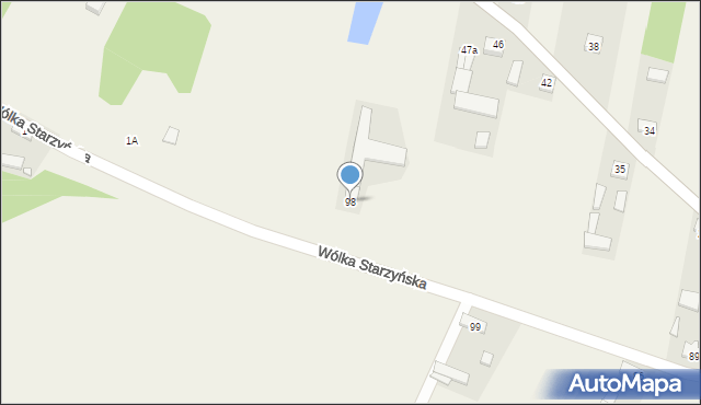 Starzyny, Starzyny, 98, mapa Starzyny