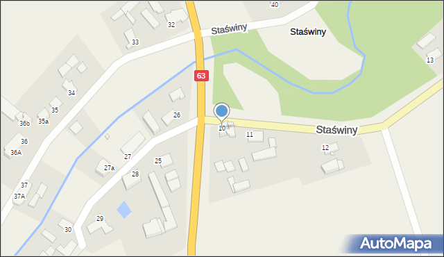 Staświny, Staświny, 10, mapa Staświny