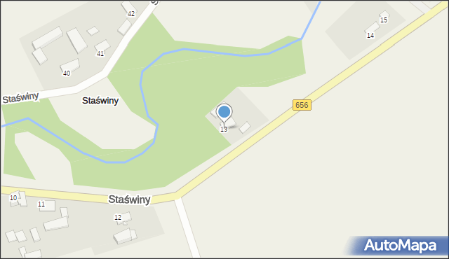 Staświny, Staświny, 13, mapa Staświny