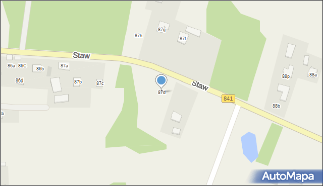 Staw, Staw, 87d, mapa Staw