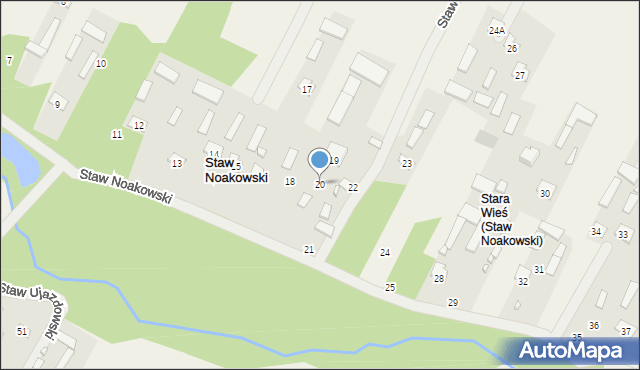 Staw Noakowski, Staw Noakowski, 20, mapa Staw Noakowski