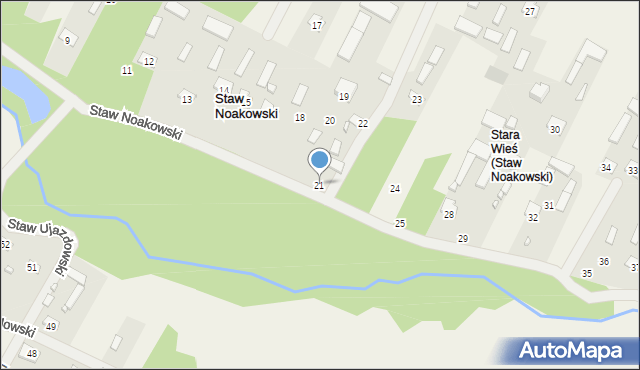 Staw Noakowski, Staw Noakowski, 21, mapa Staw Noakowski