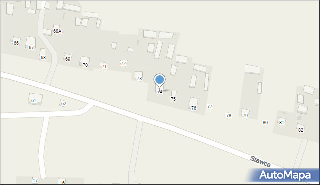 Stawce, Stawce, 74, mapa Stawce