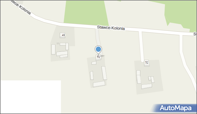 Stawce-Kolonia, Stawce-Kolonia, 51, mapa Stawce-Kolonia