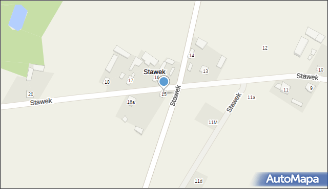 Stawek, Stawek, 15, mapa Stawek