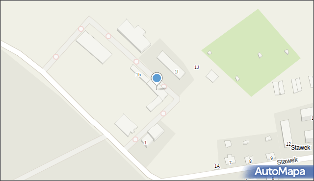 Stawek, Stawek, 1c, mapa Stawek