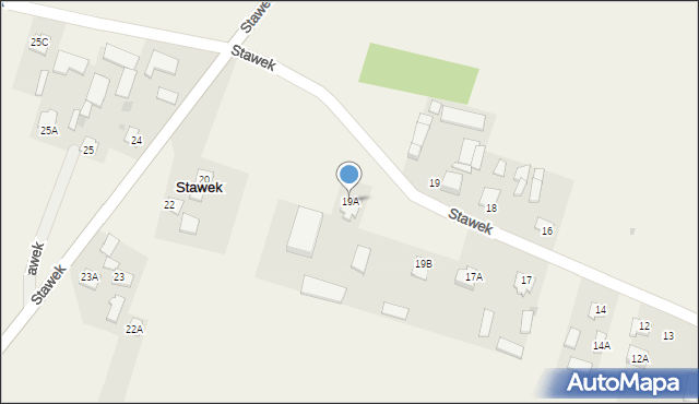 Stawek, Stawek, 19A, mapa Stawek