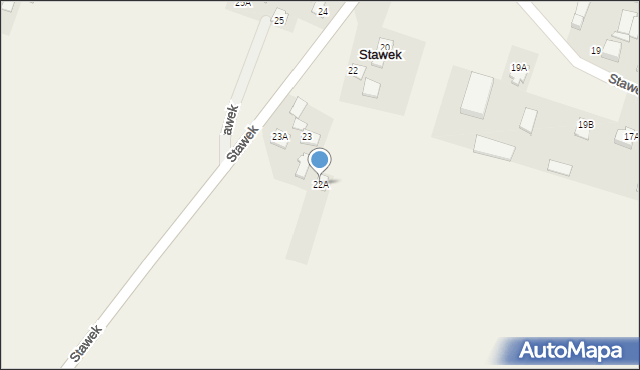 Stawek, Stawek, 22A, mapa Stawek
