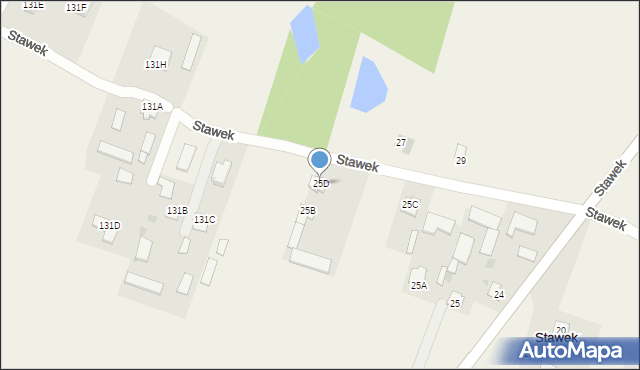 Stawek, Stawek, 25D, mapa Stawek