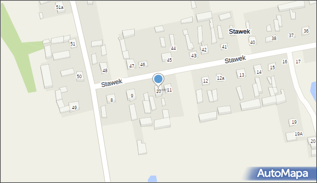 Stawek, Stawek, 10, mapa Stawek
