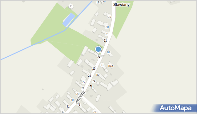 Stawiany, Stawiany, 24, mapa Stawiany