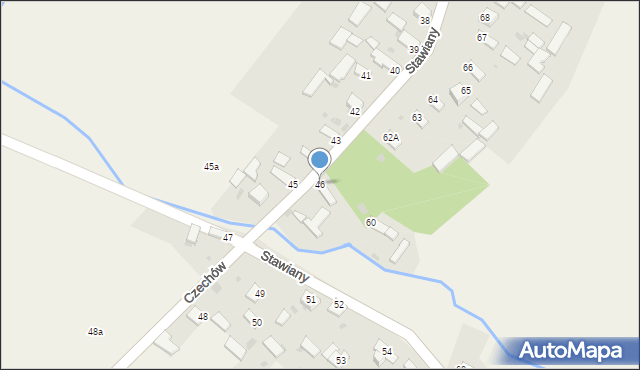 Stawiany, Stawiany, 46, mapa Stawiany