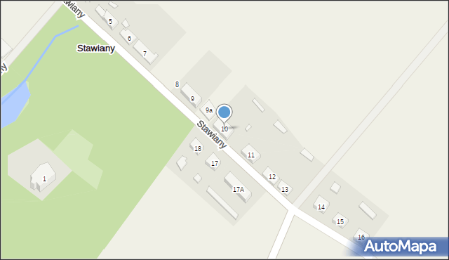 Stawiany, Stawiany, 10, mapa Stawiany