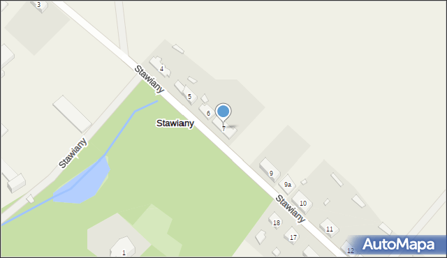 Stawiany, Stawiany, 7, mapa Stawiany