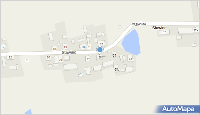Stawiec, Stawiec, 26, mapa Stawiec