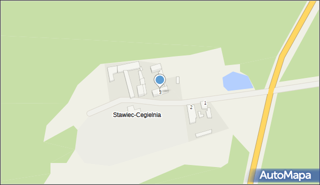 Stawiec, Stawiec-Cegielnia, 3, mapa Stawiec