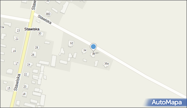 Stawiska, Stawiska, 36, mapa Stawiska