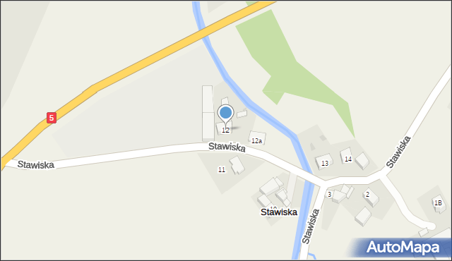 Stawiska, Stawiska, 12, mapa Stawiska