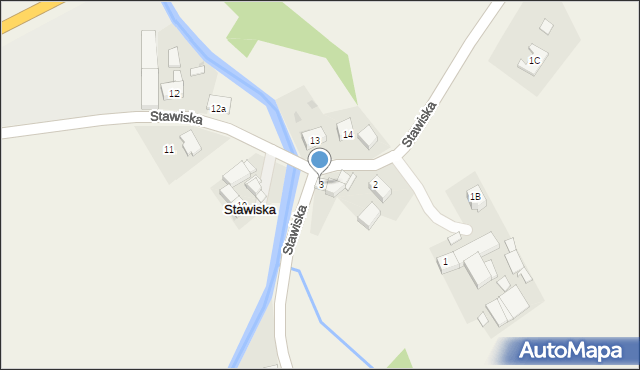 Stawiska, Stawiska, 3, mapa Stawiska