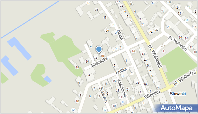 Stawiski, Strażacka, 12, mapa Stawiski