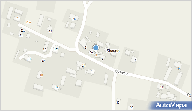 Stawno, Stawno, 3, mapa Stawno