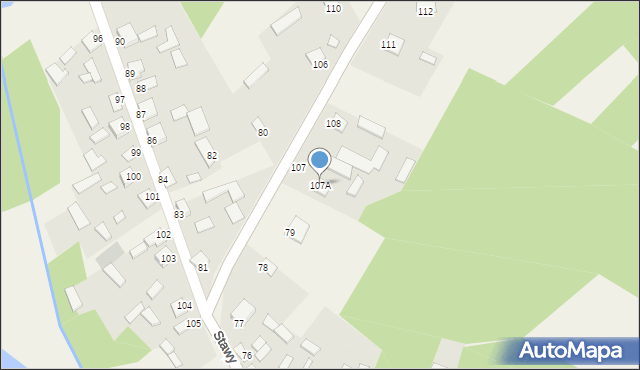 Stawy, Stawy, 107A, mapa Stawy