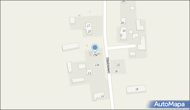 Steblewo, Steblewo, 15a, mapa Steblewo