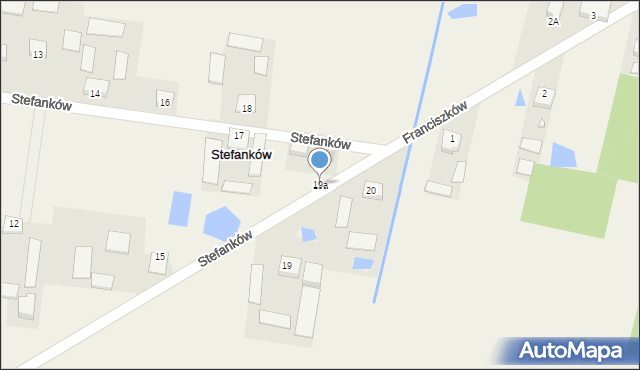 Stefanków, Stefanków, 19a, mapa Stefanków