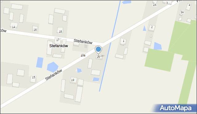 Stefanków, Stefanków, 20, mapa Stefanków