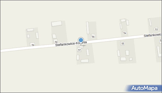 Stefankowice-Kolonia, Stefankowice-Kolonia, 57a, mapa Stefankowice-Kolonia