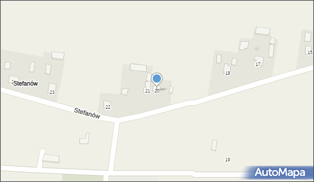 Stefanów, Stefanów, 20, mapa Stefanów