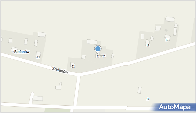 Stefanów, Stefanów, 21, mapa Stefanów