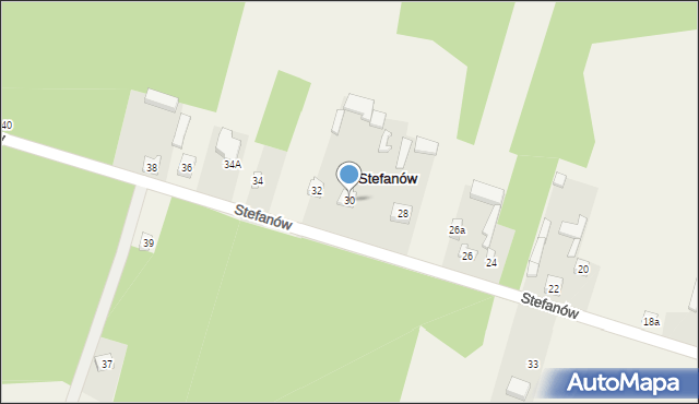 Stefanów, Stefanów, 30, mapa Stefanów
