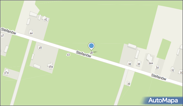 Stefanów, Stefanów, 40, mapa Stefanów