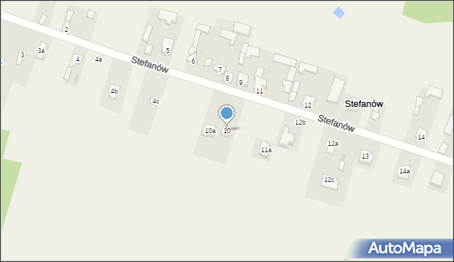 Stefanów, Stefanów, 10, mapa Stefanów