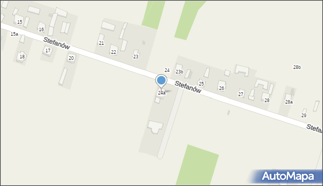 Stefanów, Stefanów, 24a, mapa Stefanów