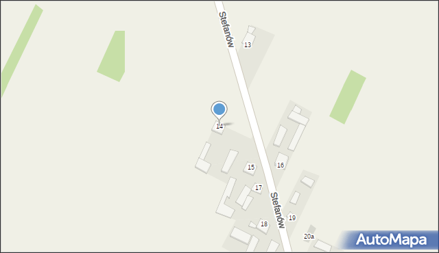 Stefanów, Stefanów, 14, mapa Stefanów