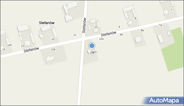 Stefanów, Stefanów, 10B, mapa Stefanów