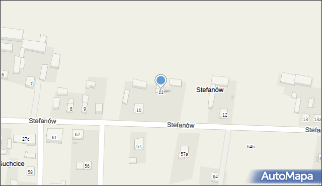 Stefanów, Stefanów, 11, mapa Stefanów
