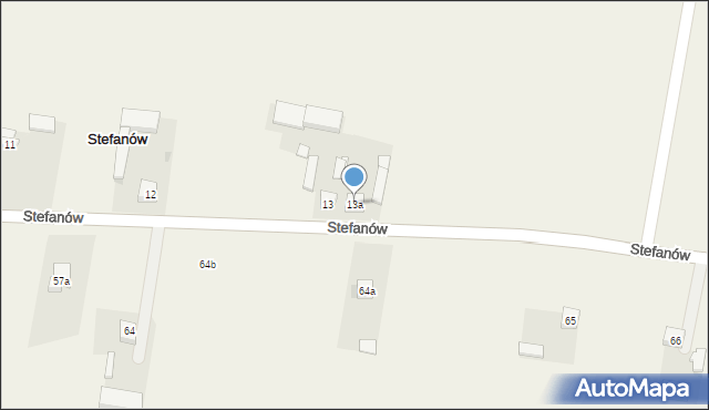Stefanów, Stefanów, 13a, mapa Stefanów