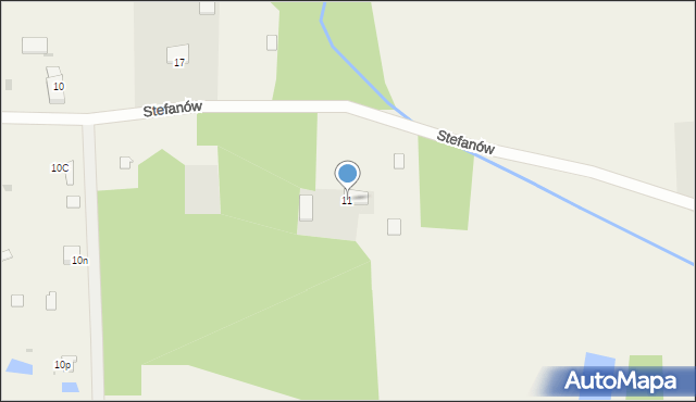 Stefanów, Stefanów, 11, mapa Stefanów