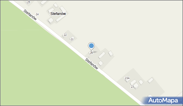 Stefanów, Stefanów, 20, mapa Stefanów
