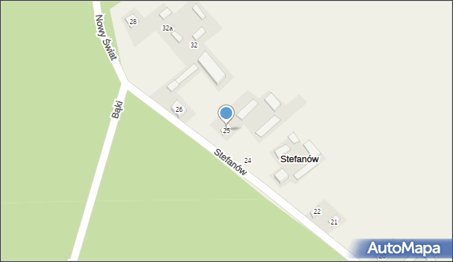 Stefanów, Stefanów, 25, mapa Stefanów