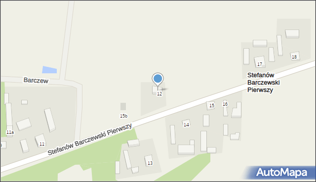 Stefanów Barczewski Pierwszy, Stefanów Barczewski Pierwszy, 13a, mapa Stefanów Barczewski Pierwszy