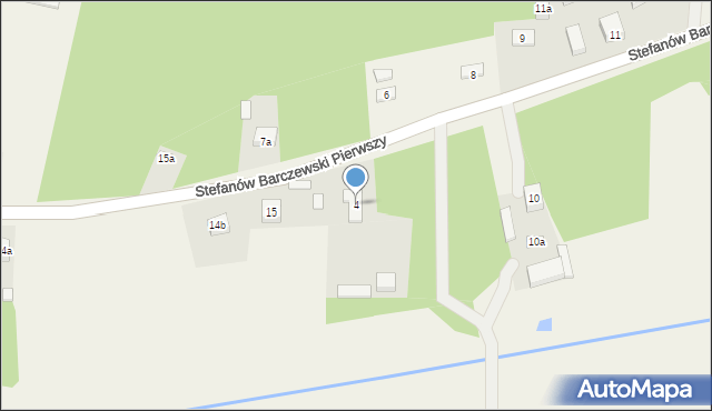 Stefanów Barczewski Pierwszy, Stefanów Barczewski Pierwszy, 4, mapa Stefanów Barczewski Pierwszy