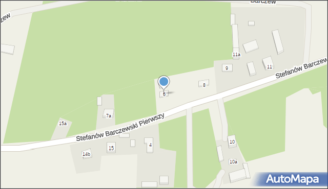 Stefanów Barczewski Pierwszy, Stefanów Barczewski Pierwszy, 6, mapa Stefanów Barczewski Pierwszy